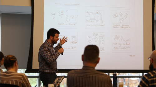 Peter Knox speaking at a Wiley workshop